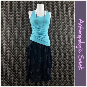2005 Anthro Embroidered Tulle & Silk Skirt